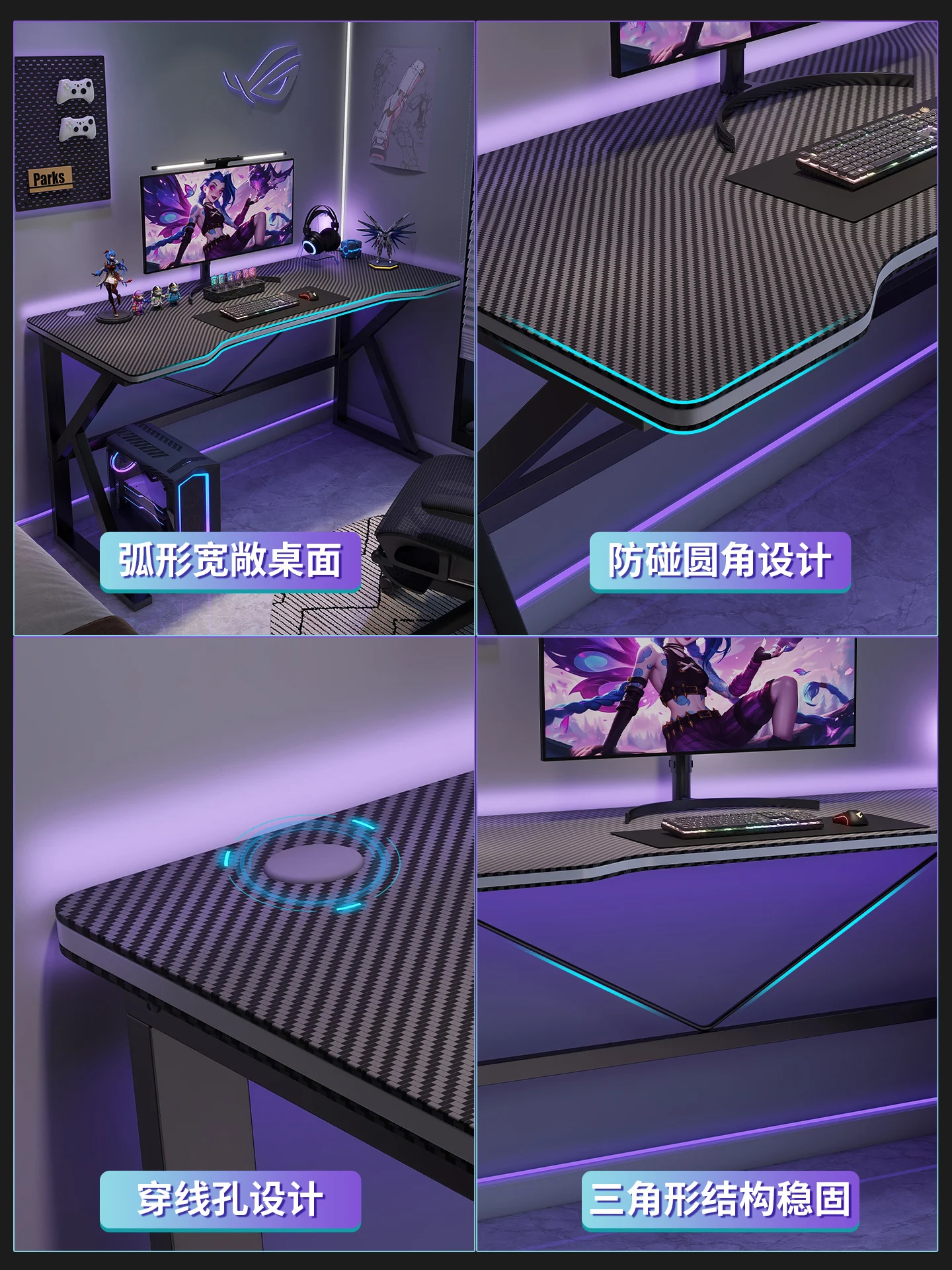 Computer desk desktop bedroom home e-sports table and chairs simple workbench 2025 new