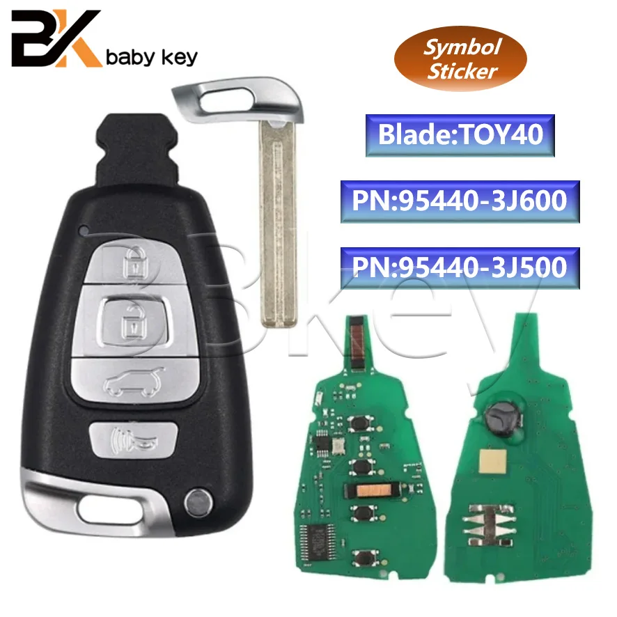 Pn: 95440-3j600/3 j500 Shell Case für Hyundai Veracruz 2007 2008 2009 2010 2011 2012 toy40 4 Tasten Smart Remote Car Key