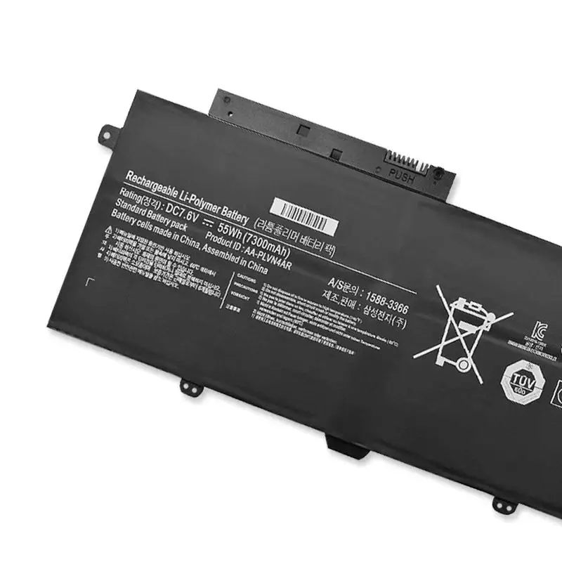 AA-PLVN4AR Laptop Battery for Samsung NP940X3G NP910S5J NP930X3G NT910S5J NT940X3G 1588-3366 BA43-00364A 7.6V 55Wh/7300mAh