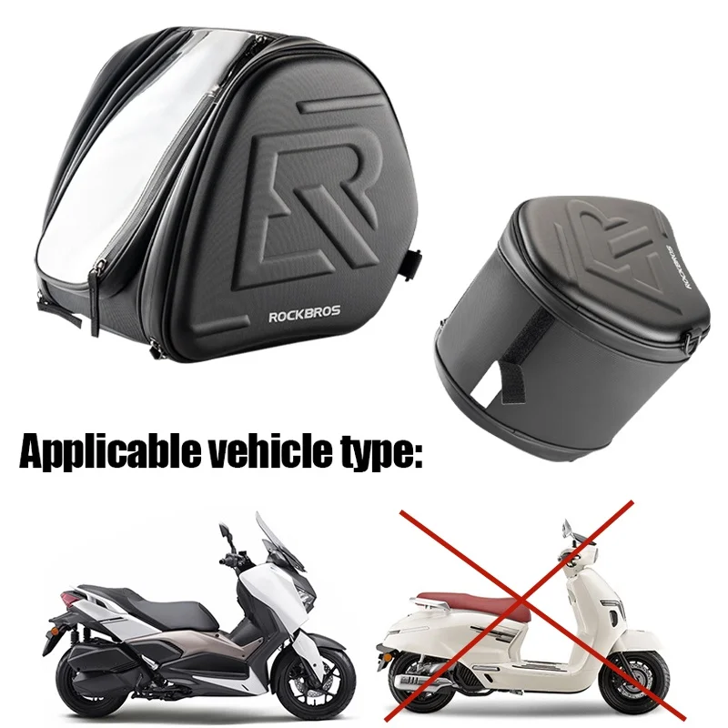 

Motorcycle Scooter Fuel Tank Bag Hard Case Triangle Bag Scooter Tunnel Bag Waterproof Large Capacity Riding Gear