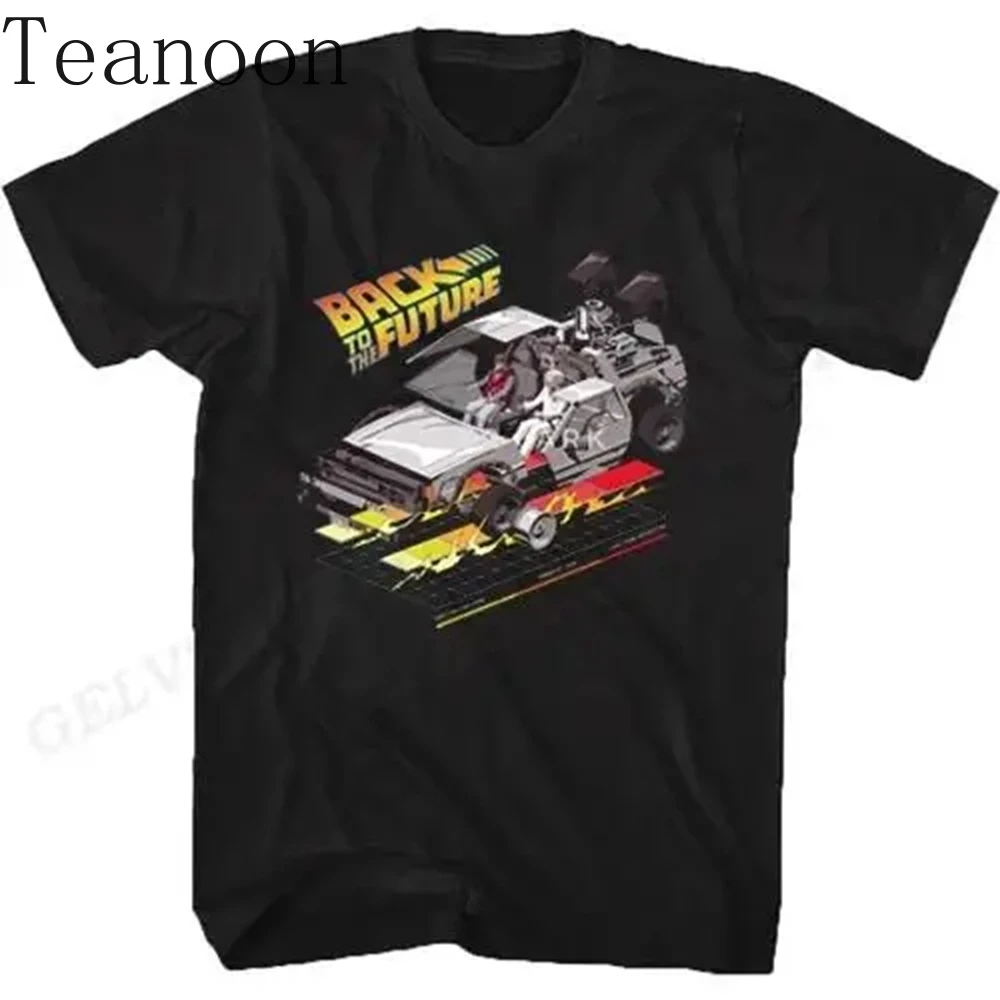 Teanoon Back To The Future T Shirt Graphic Print Men Women Fashion Hip Hop Streetwear Short Sleeve Plus Size T Shirt Unisex