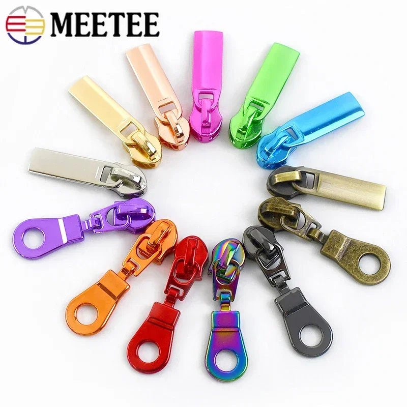 5/10/20Pcs 5# Zipper Slider for Nylon Zip Tapes Colorful Zips Head Bags Clothes Puller Repair Kit DIY Sewing Hardware Accessory