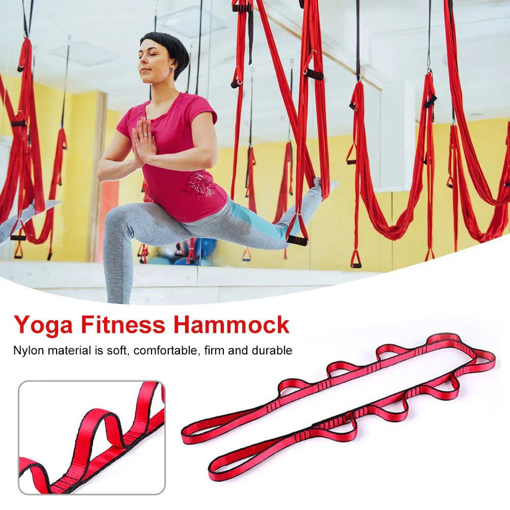 Yoga Stretch Belt Extender Strap Rope Outdoor Hanging Rope Climbing Rope Elastic Yoga Hammock Shoulder Strap for Aerial Yoga