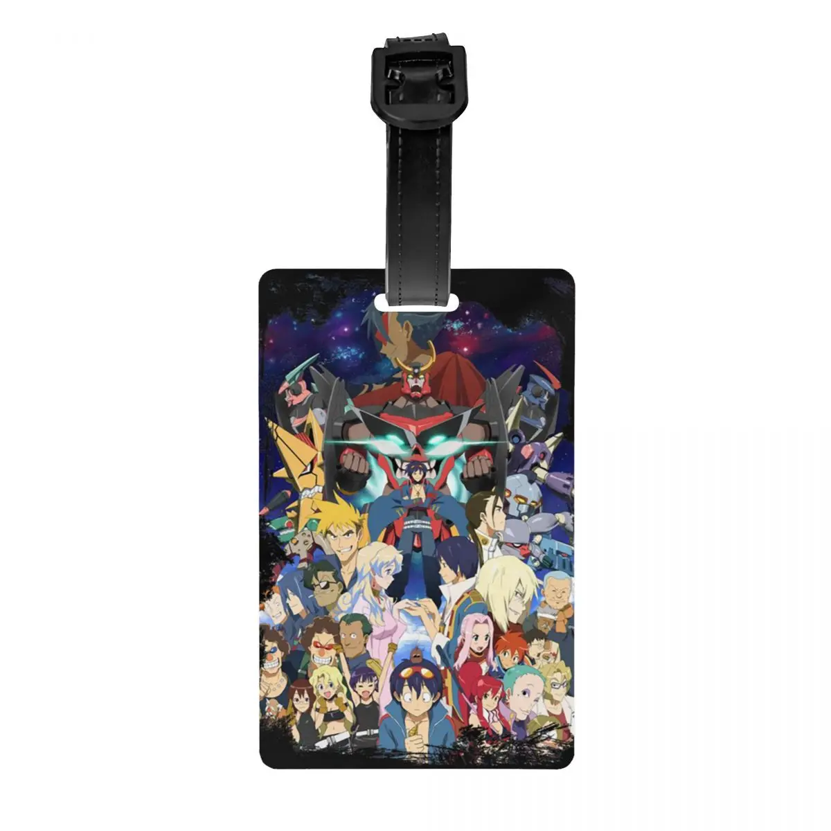 

Gurren Lagann Anime Luggage Tag Travel Bag Suitcase Privacy Cover ID Label