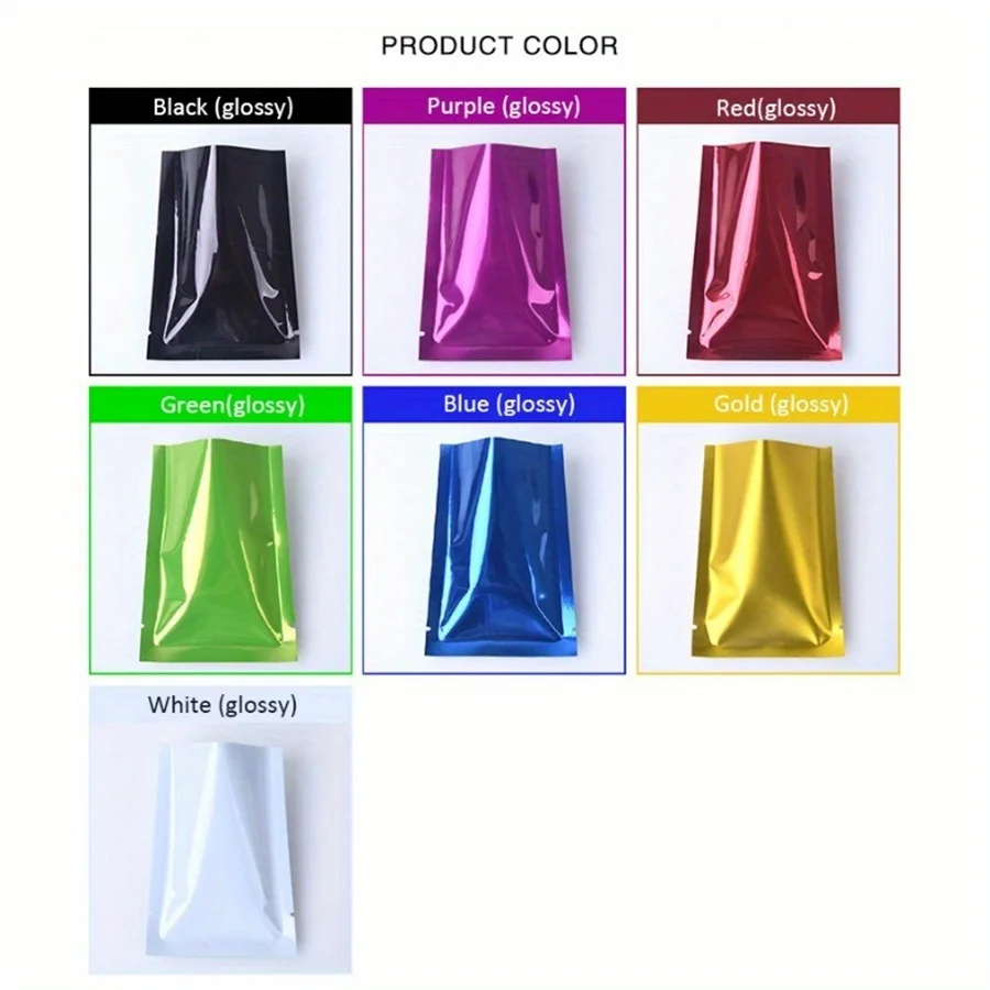 Matte Aluminized Flat Mylar Pouch Custom Print, Lightproof Heat Seal Mini Bag For Snack Cosmetic Jewelry Storage Pack