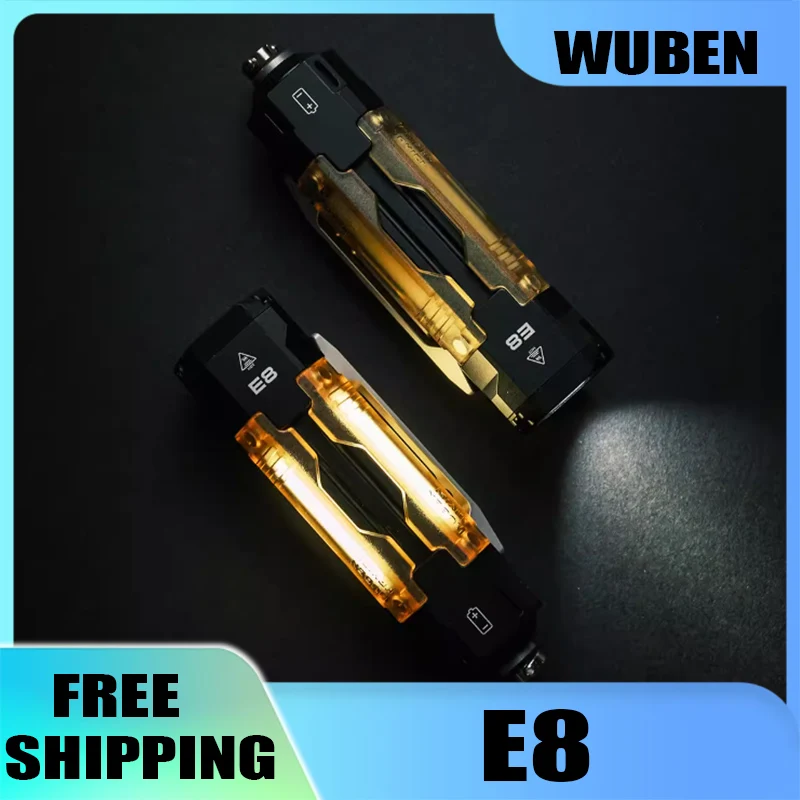 WUBEN E8 новейший уличный легкий фонарик EDC 1300 люмен из алюминиевого сплава портативный 36-часовой срок службы батареи IP68 водонепроницаемый подарок