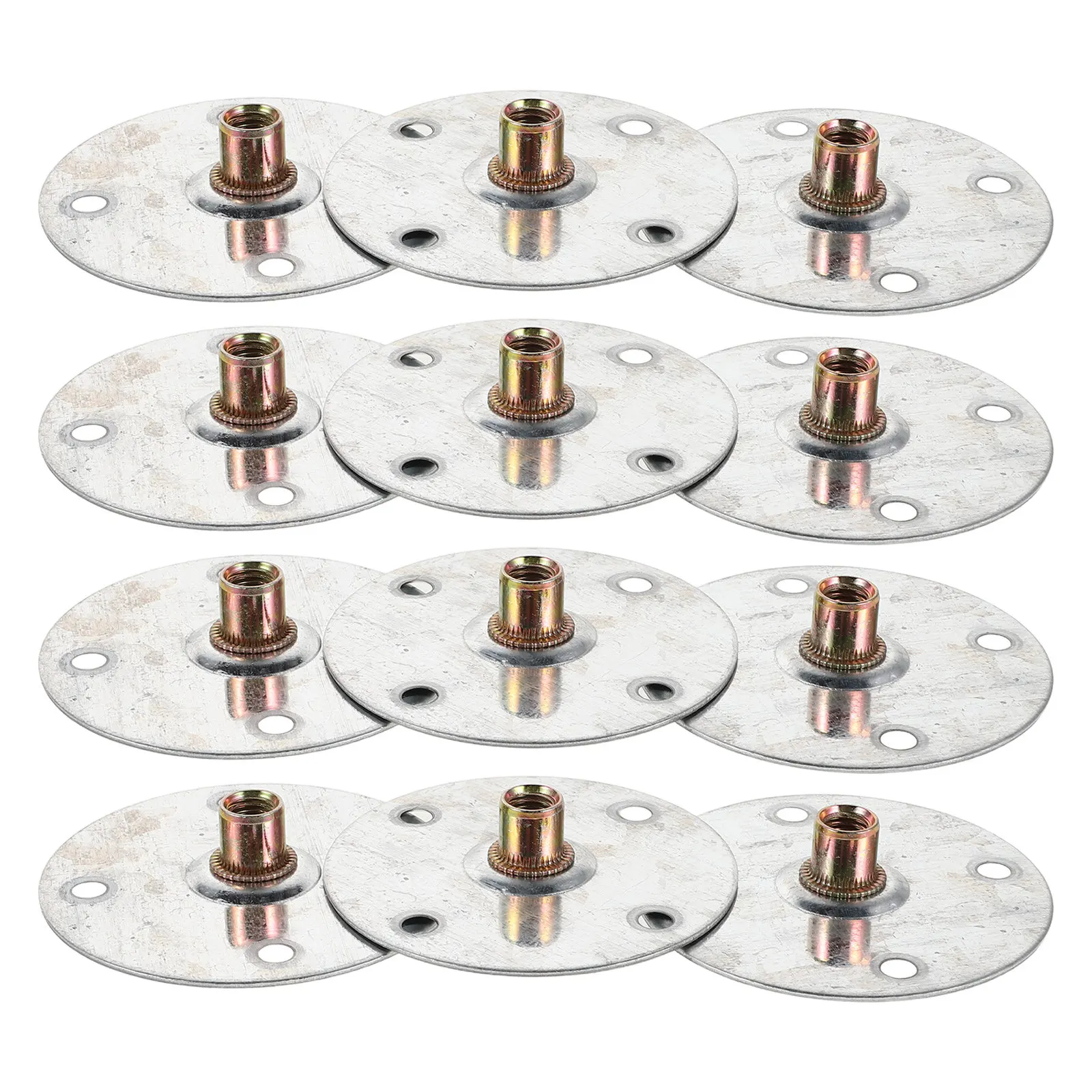 

12pcs Sofa Fixing Brackets M8 Iron Connector Bracket For Furniture Plates Heavy Duty Repair Kit Leg Mounting Plates For Couch