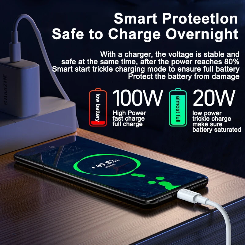 PD 100W USB C to Type C Cable For Samsung S23 S22 Ultra Xiaomi 13 12 Huawei Oneplus For Charger Cable Fast Charging Accessories