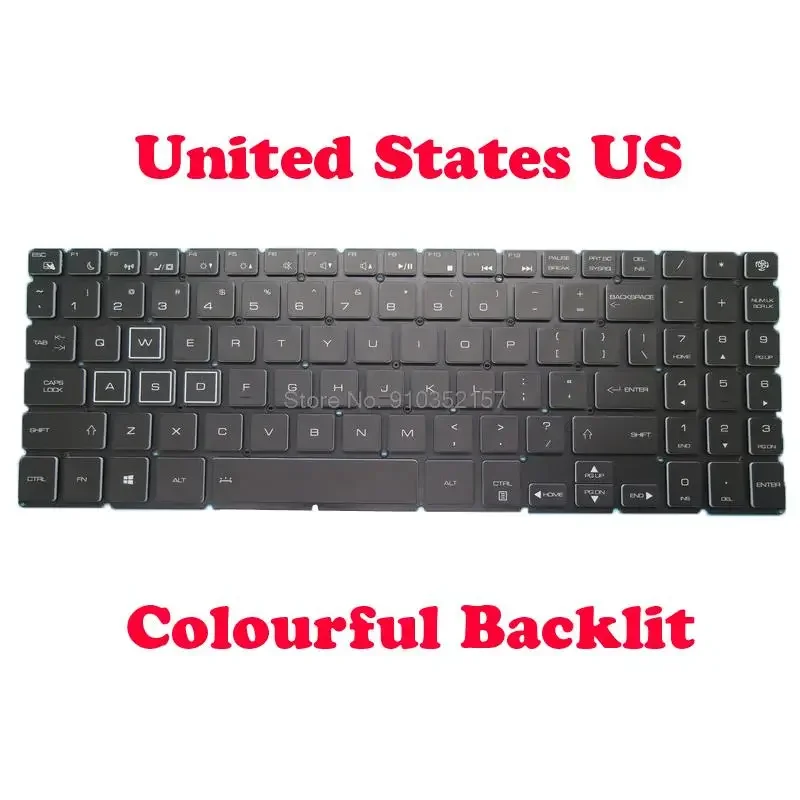 US UK SP Laptop Colourful Backlit Keyboard For Gigabyte For AORUS 15-SA 15-WA 15-XA AORUS 15-SA-7UK0250W English United Kingdom