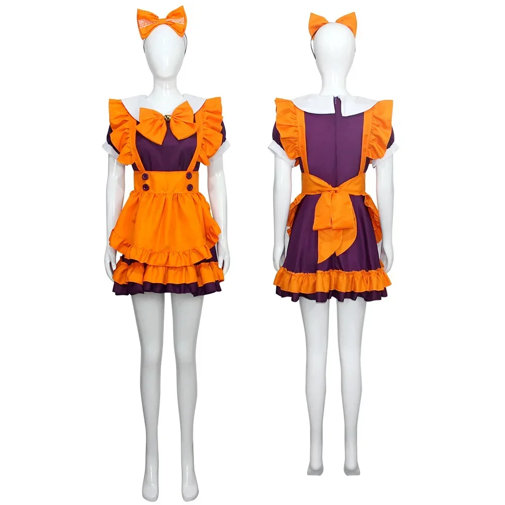 Robe d'Halloween Lolita de demoiselle d'honneur d'Halloween Y2K, vêtements gothiques, citrouille, serveuse, Costume de Cosplay