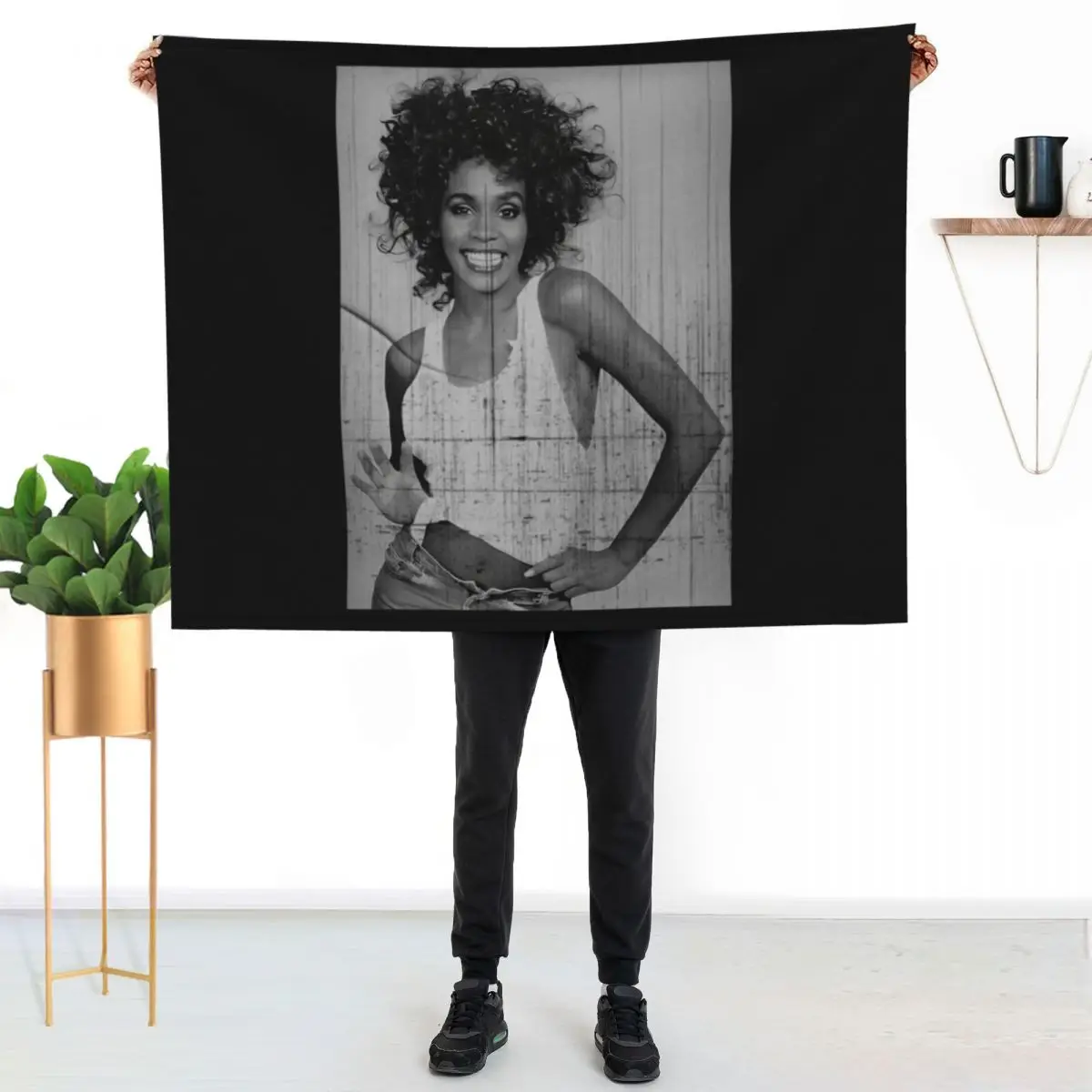 

Whitney Houston Throw Blanket Elegant Warm Throw Blanket for Hotel Home