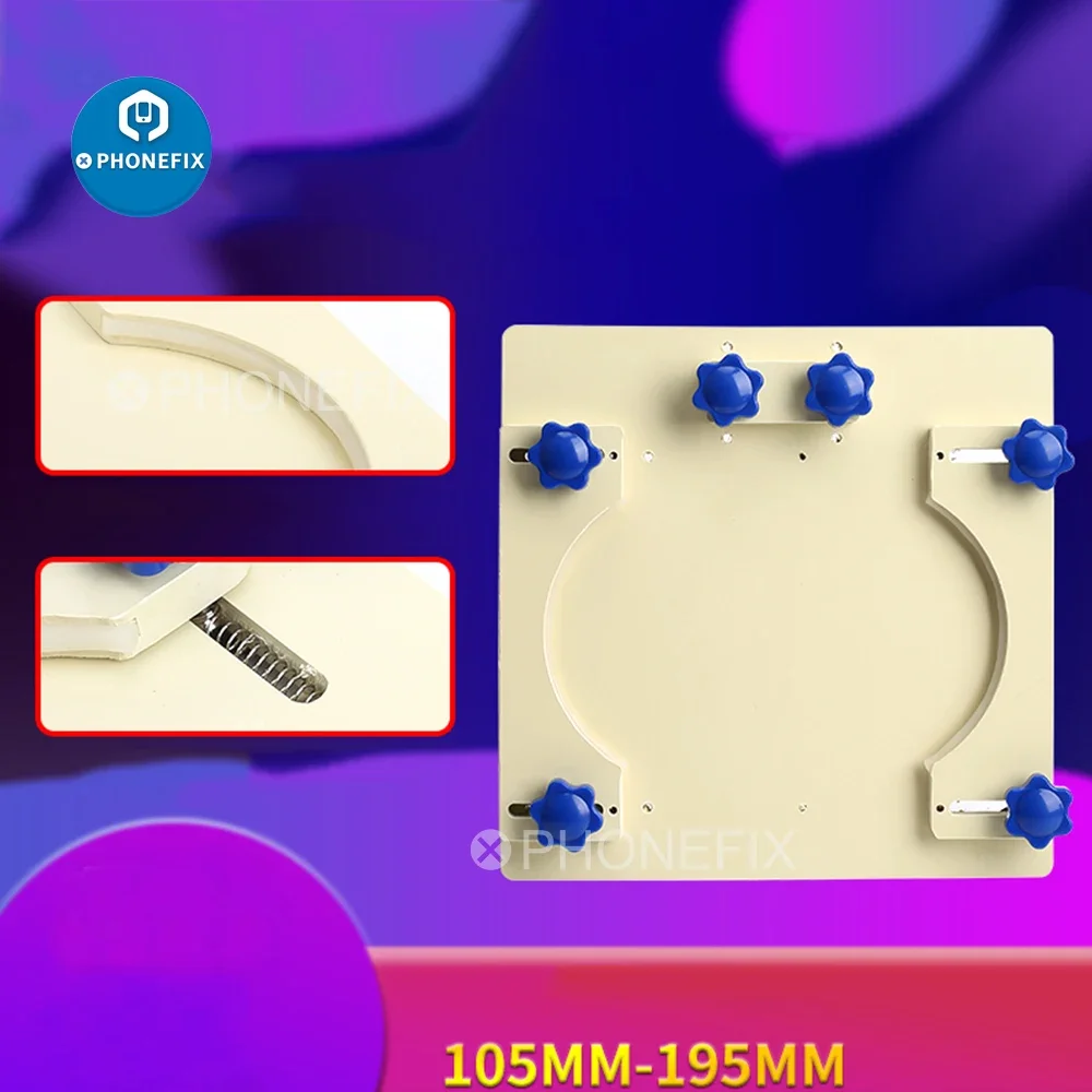 Universal Adjustable Spring Fixture Holder Back Cover Separating Clamp for iPhone 8-15PM Rear Back Cover Glass Removal Base Tool