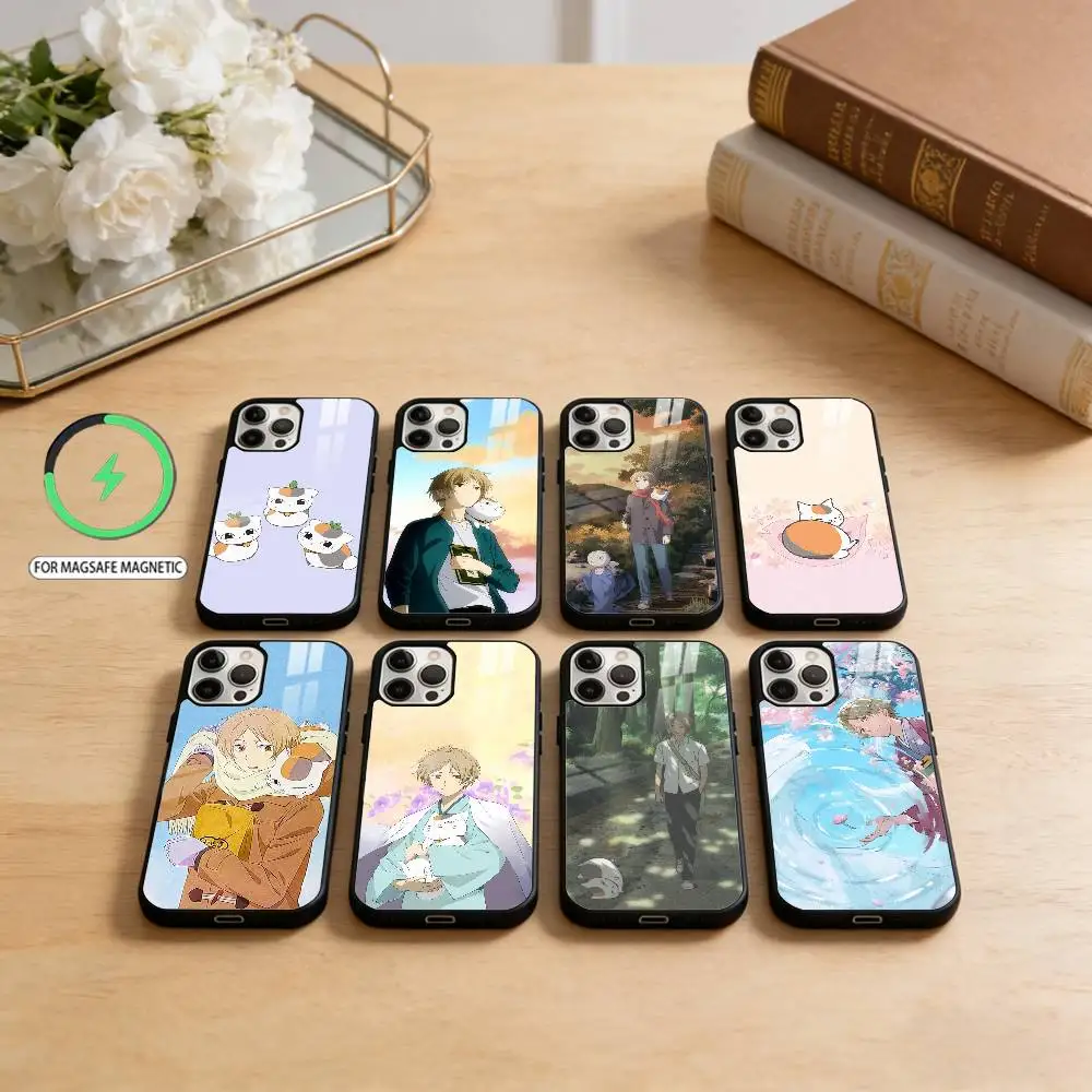 

Healing Natsumes Book of Friends Phone Case For iPhone17,16,15,14,13,12,11 Plus,Pro Max Magnetic For Magsafe Wireless Charging