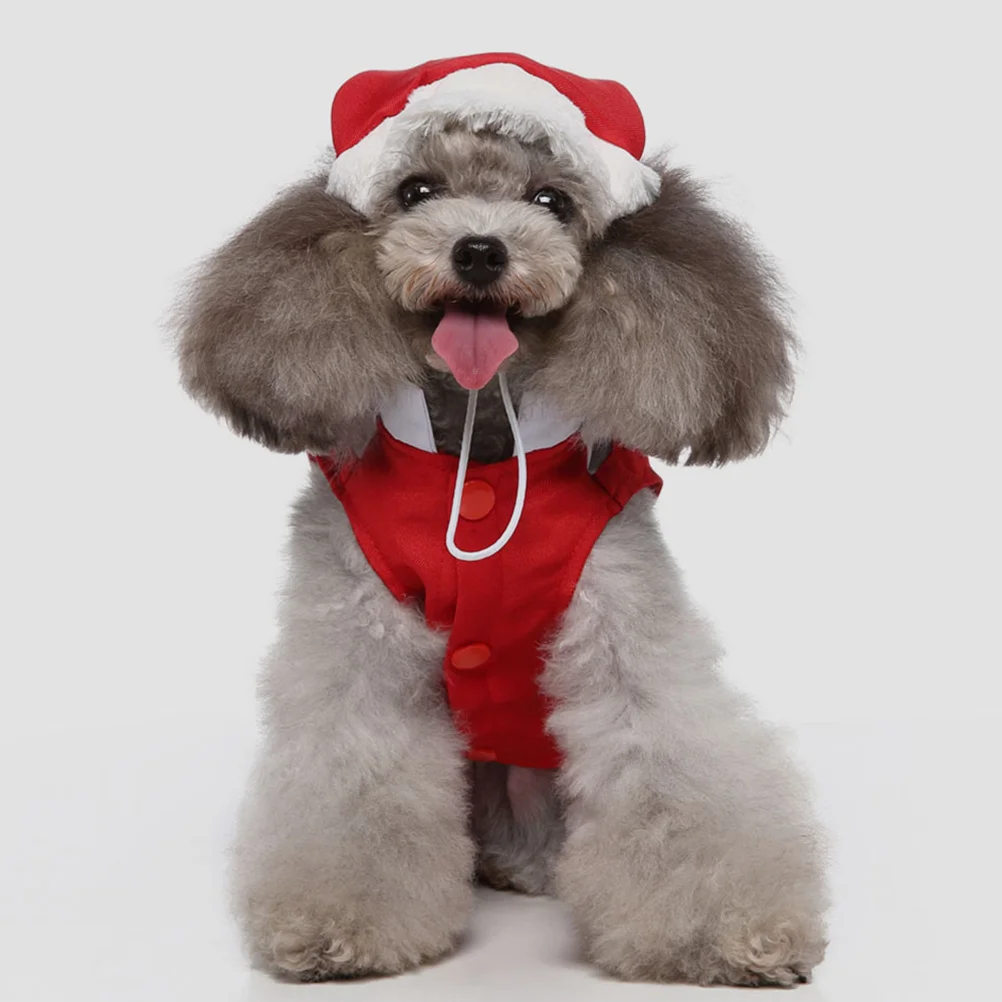 

1Set Christmas Dog Clothes Xmas Puppy Costume Warm Comfortable Polyester Outfit Clothes for Cat Dog Costume Set
