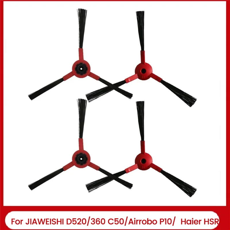 الترويج! 4 قطعة قطع غيار فرشاة جانبية لـ JIAWEISHI D520/360 C50/Airrobo P10/ Haier HSR ملحقات المكنسة الكهربائية