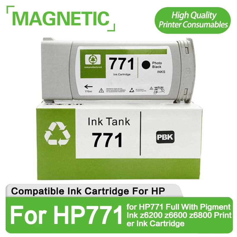 

771 Compatible For HP 771 Regenerated Ink Cartridge With Pigment Ink for HP771 Full With Pigment Ink z6200 z6600 z6800 Printer