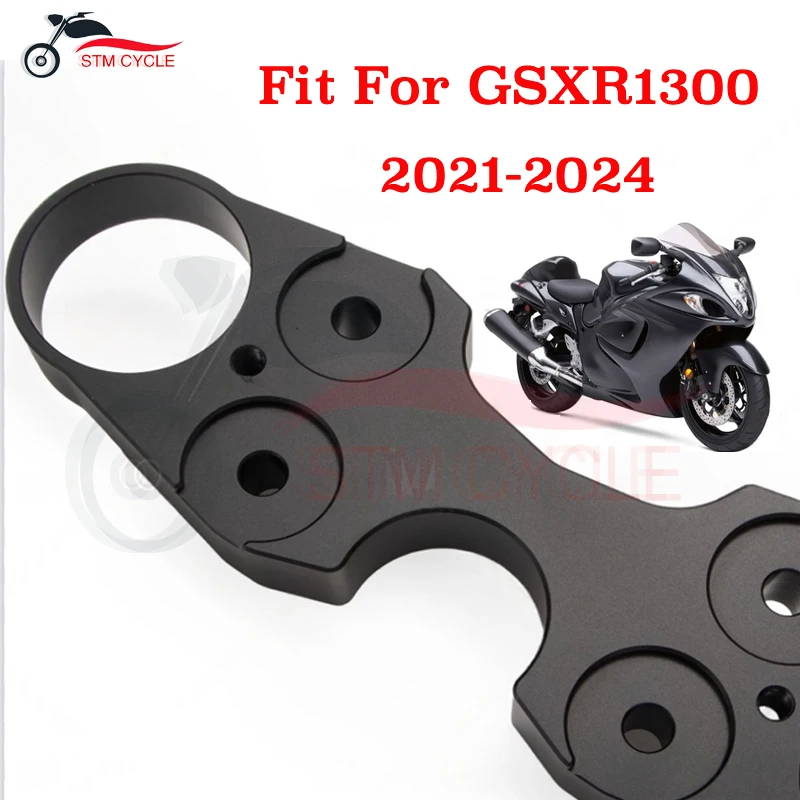 Front Fork Lowering Triple Tree Upper Top Clamp Yoke Fit For Suzuki 2021- 2024 Hayabusa GSX1300R GSXR1300