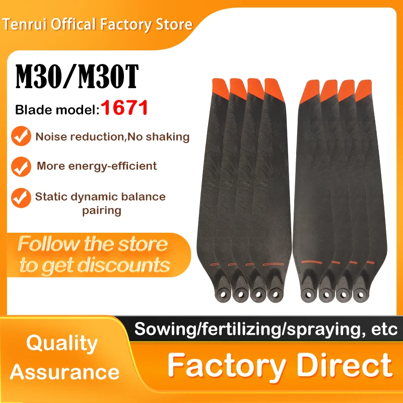 

Carbon Folding Propeller 1671F for DJI Matrice 30 / M30 / M30T - Low Noise & Power Saving Replacement Blades, Drone Repair Parts