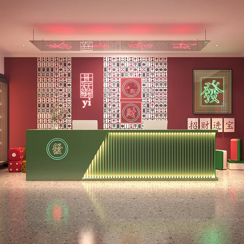 Beauty Salon Storage Reception Aesthetic Counter Desk Luxury Institute Checkout Supermarket Reseption Restaurant Front Table Bar