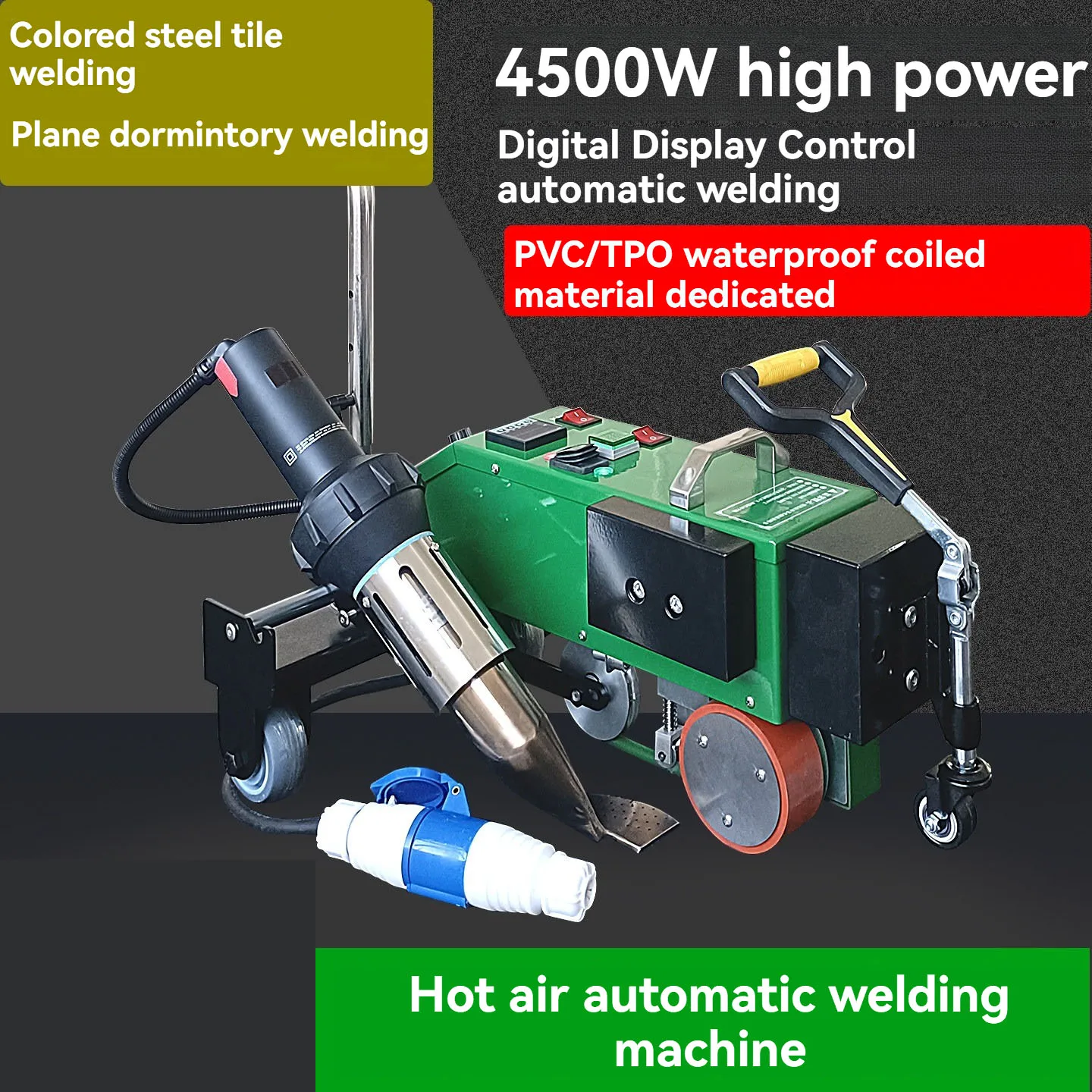 

Сварочный аппарат для цветной стальной черепицы/кровли 5500 Вт для тяжелой промышленности, аппарат для сварки ПВХ/ТПО плоских поверхностей, аппарат для горячей сварки кромки (горячего расплава)