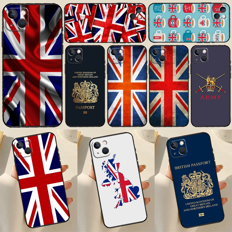 Union Jack British England UK Flag Phone Case For iPhone 13 12 11 14 15 Pro Max Case For iPhone XR X XS Max 7 8 Plus SE Coque