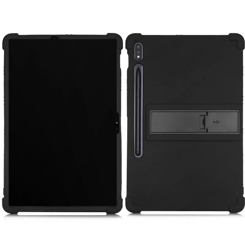 Case Cover For Samsung Galaxy Tab S9 Plus 12.4 SM-X810 SM-X816B SM-X818U Kickstand Funda with 4 Shockproof Airbags Soft Silicone