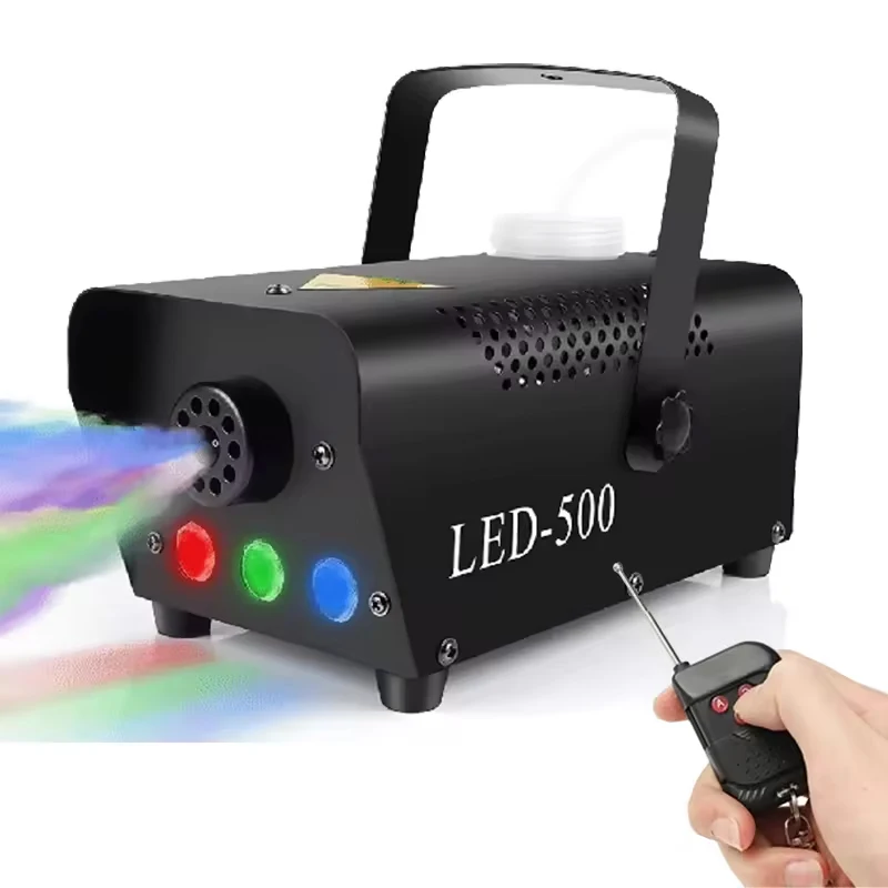 500W LED RGB Wireless Remote Control Fog Machine Smoke Machine For Disco Christmas Holiday Home Party Wedding Stage Effect Fog