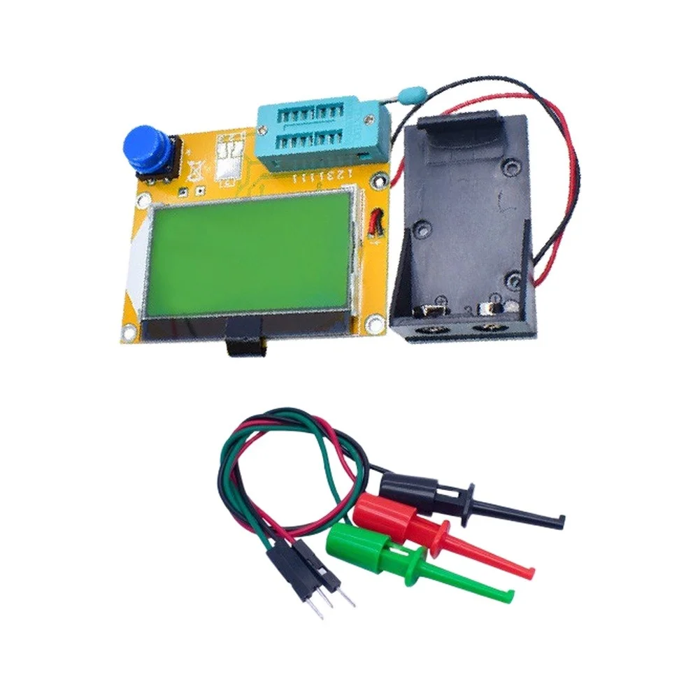 Transistor Tester for Electronic Repair and Circuit Debugging with Auto Pinout Mapping and Component Type Detection