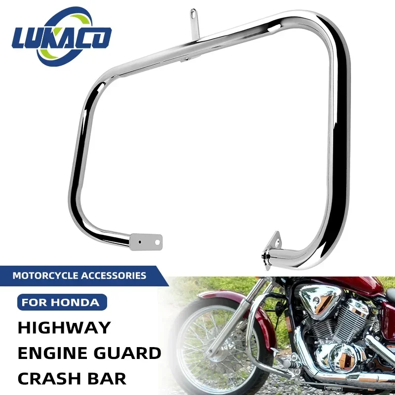 

Chrome Motorcycle Highway Front Engine Guard Crash Bar Guard Fence Protector For Honda Shadow Steed VT400 VLX600 VT600 1999-2008