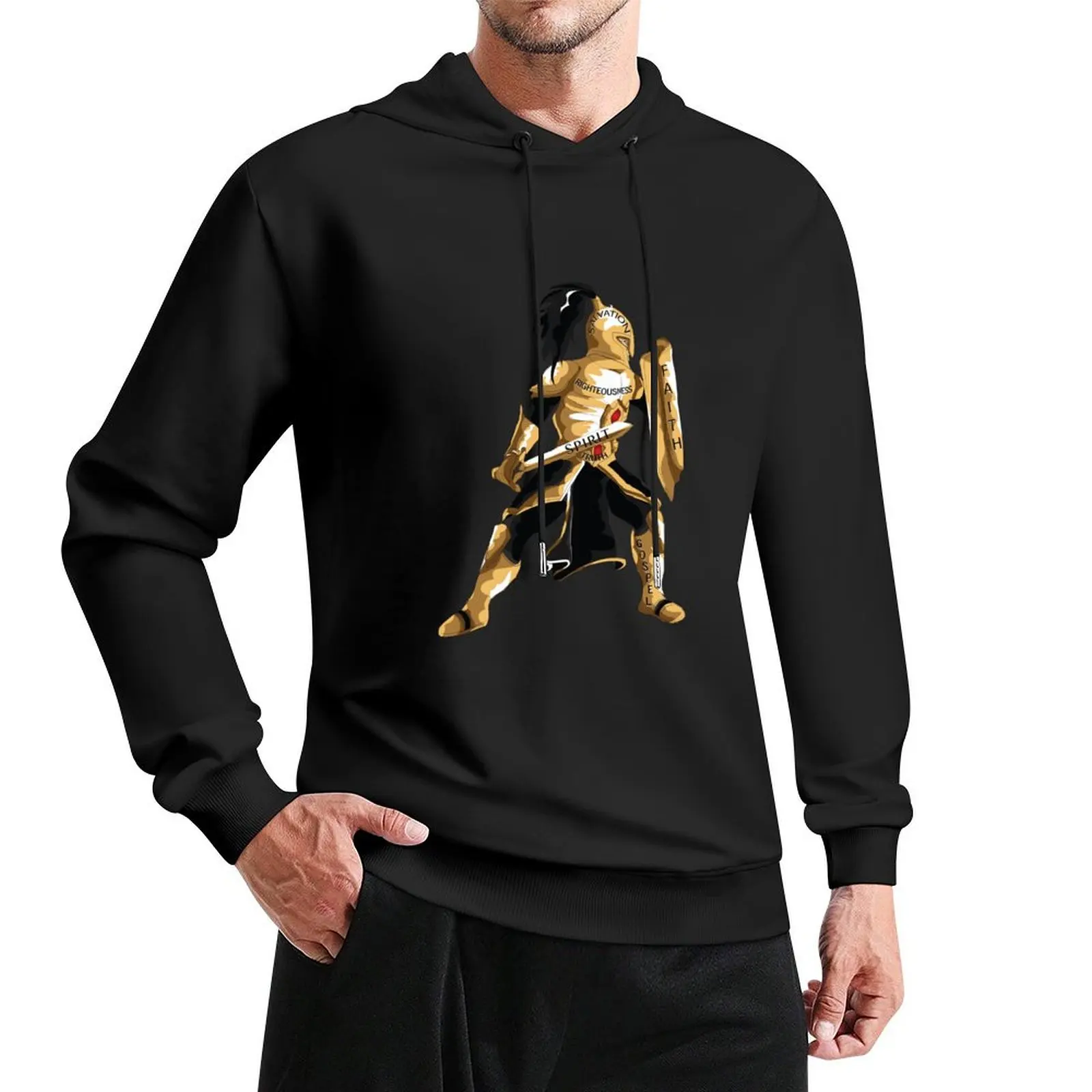 

Armor of God Pullover Hoodie men clothes men's sweat-shirt set new hooded tee