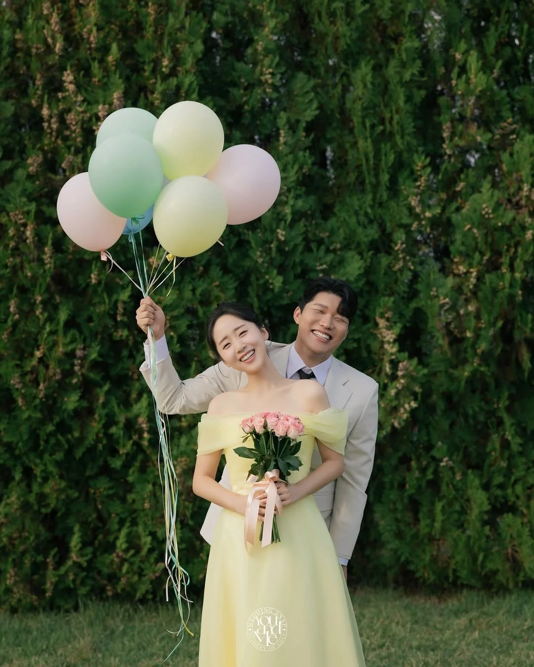 MD Abito da cerimonia nuziale con spalle scoperte giallo fata Corea Servizio fotografico Lunghezza pavimento Abito da festa di compleanno Abito da sera personalizzato 2025