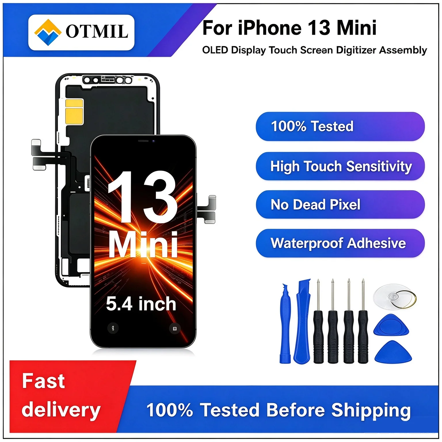 OLED Display For IPhone 13 Mini LCD Display Replacement Touch Screen Digitizer 13mini Repair Parts Ori Quality
