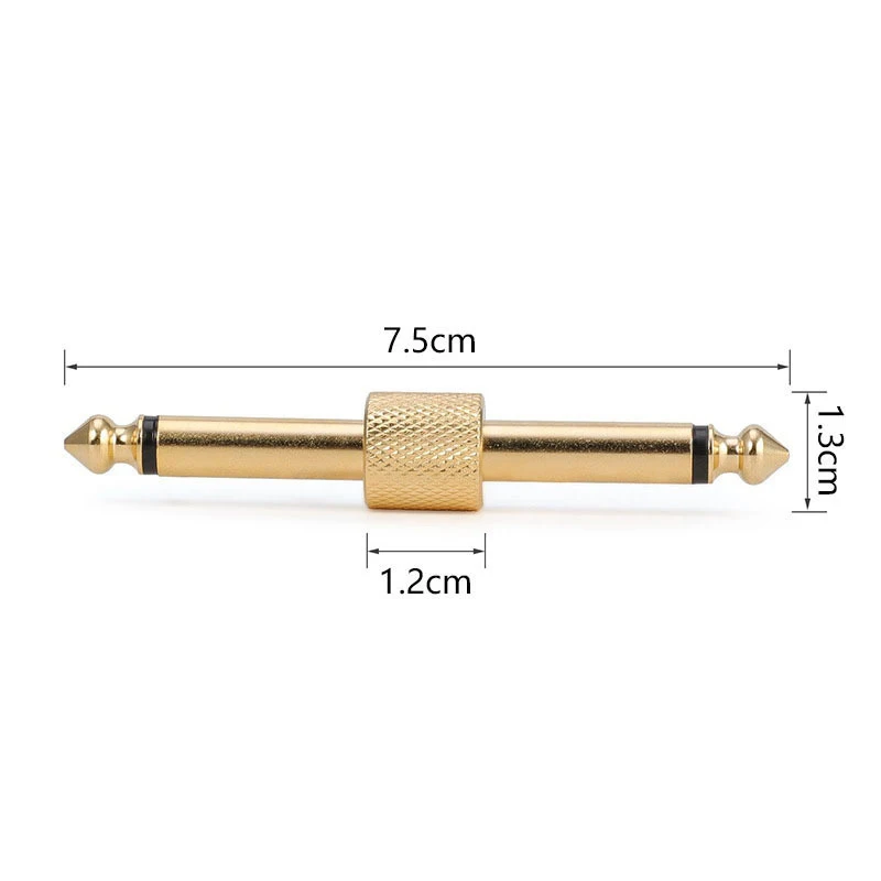 1Pcs Guitar Effect Pedal Jack Connector Plug Metal Solder Connection Coupler Crank Jumper Patch