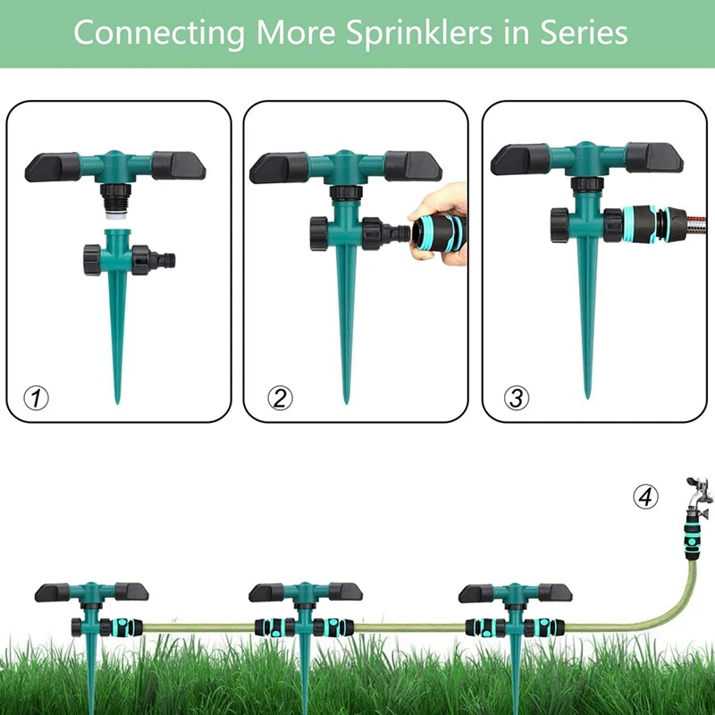 5 Piece Garden Sprinkler Fit For Adjustable Automatically Irrigation System For Yard