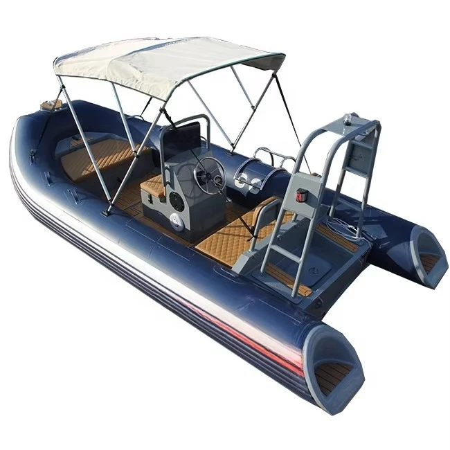 4.8m Deep V PVC/Hypalon/Orca Aluminum RIB 480 Hull Inflatable Rigid Boat With Outboard Engine