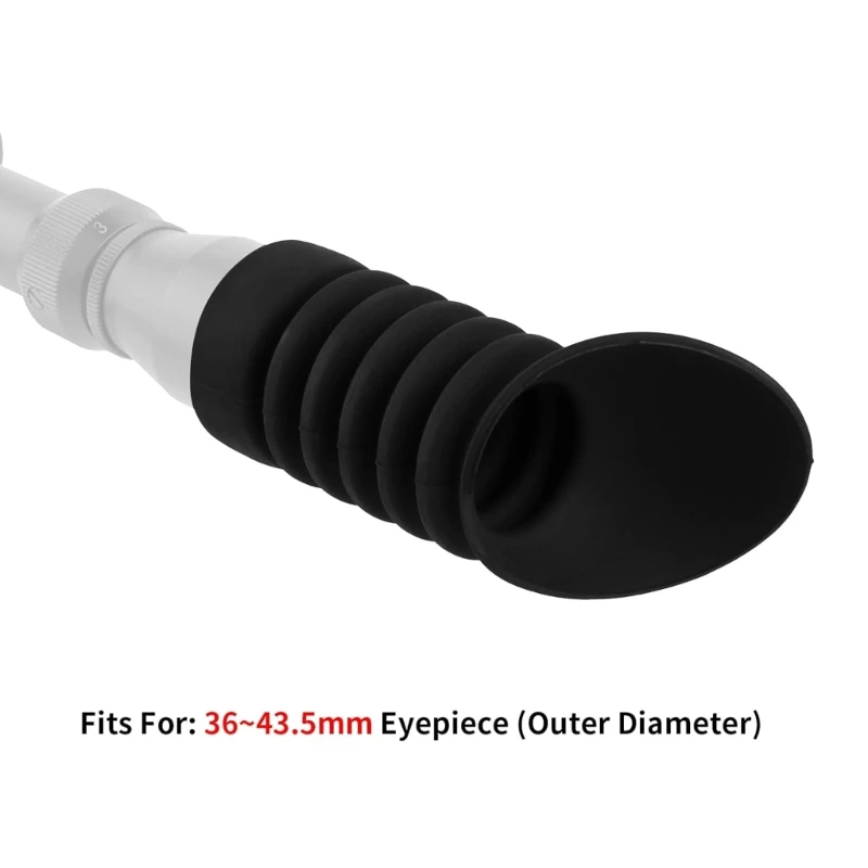 Eyecups Rubber Eyepiece Cover for 36mm-43.5mm Ocular Lens MultiFolds Lens Extend