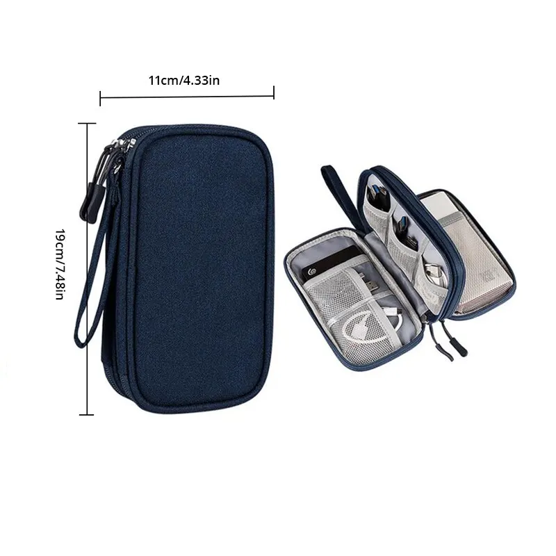 1pc Roze/Grijs/Zwart/Marine Reizen Draagbare Digitale Product Opbergtas USB Datakabel Organizer Headset Opladen Schatkist Tas