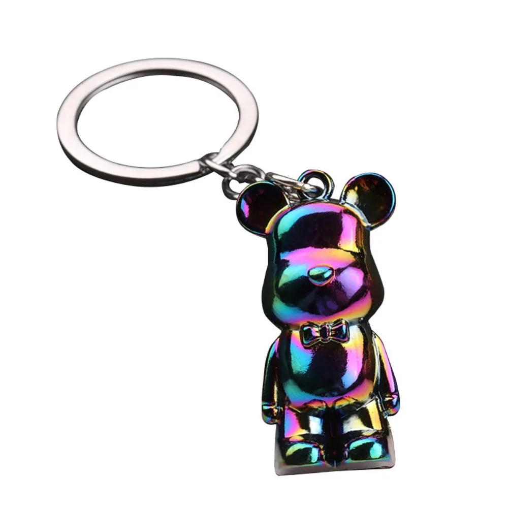 New Creative Trend Zinc Alloy Violent Bear Keychain Exquisite Men and Women Cute Car Key Pendant Bag Pendant Cartoon Keychain