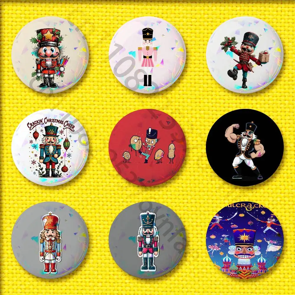 

Christmas Russia Nutcracker Soldier Badge For 32mm 25mm 44mm 75mm 58mm Round Pin Brooch Insignia Cover Souvenir