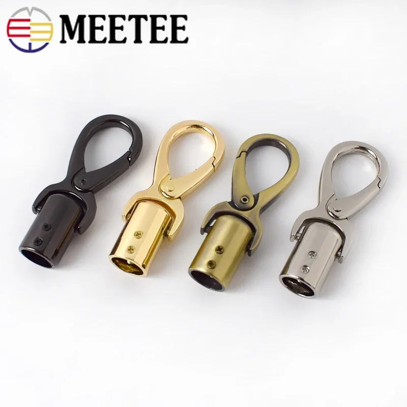 2/4/10pcs Meetee Bag Metal Buckles Tassel Cords Stopper Clasp Handbag Strap Belt Hanging Hook Buckle DIY Hardware Accessories