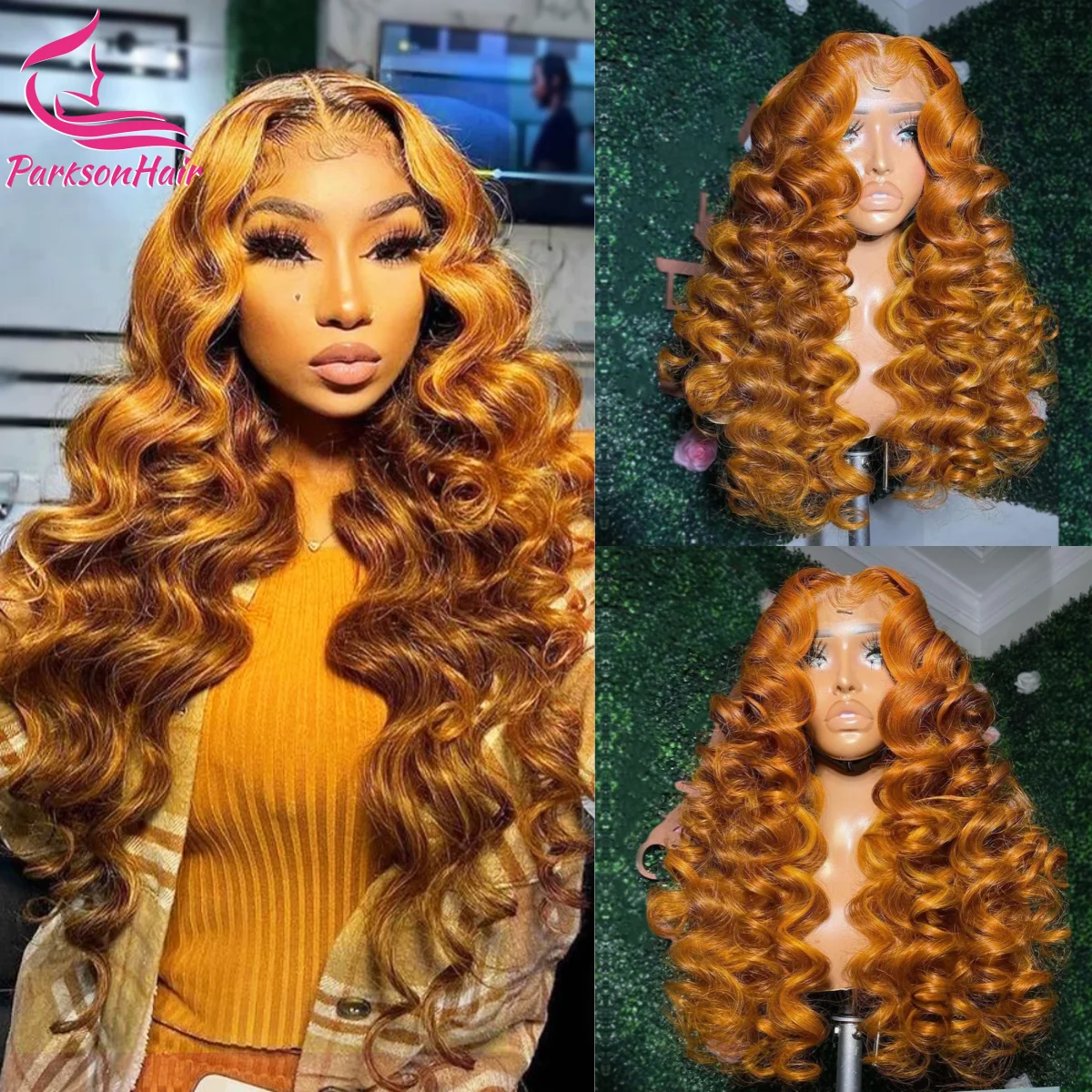 

Ready To Wear Glueless Honey Brown 5x5 Human Hair Wig Loose Wave Brazilian Pre-plucking 13x6 Lace Front Wig Human Hair For Women