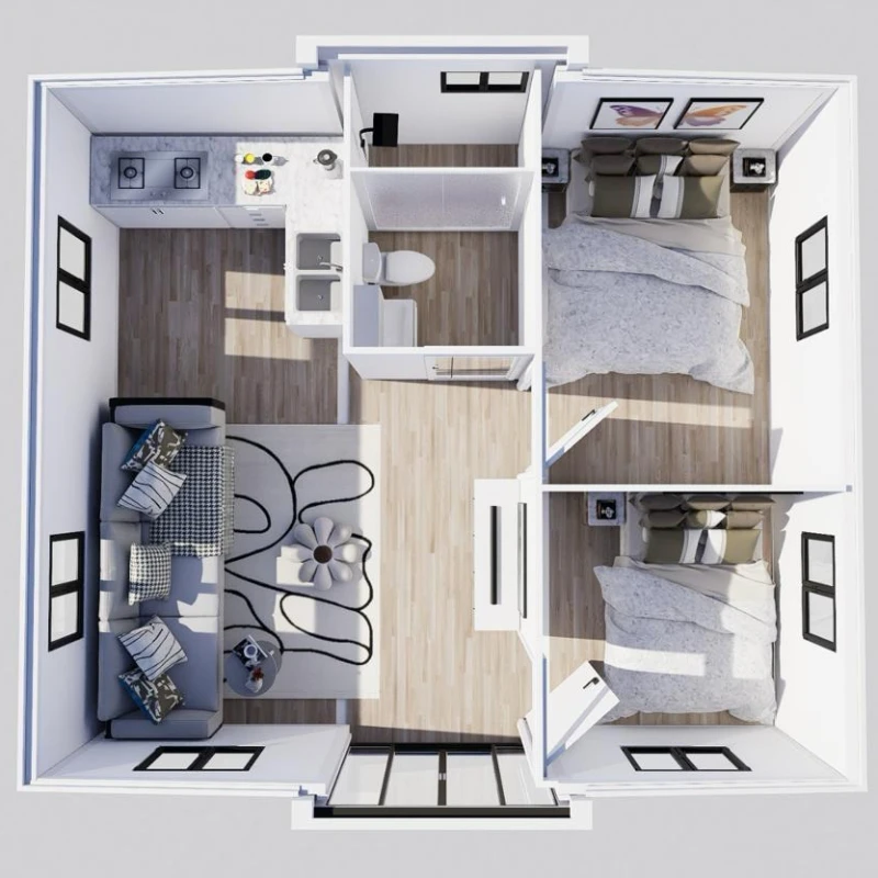 Customized Expandable Container House Australia CE Standard Mobile Tiny Home Expandable Modular Container House with Bedrooms