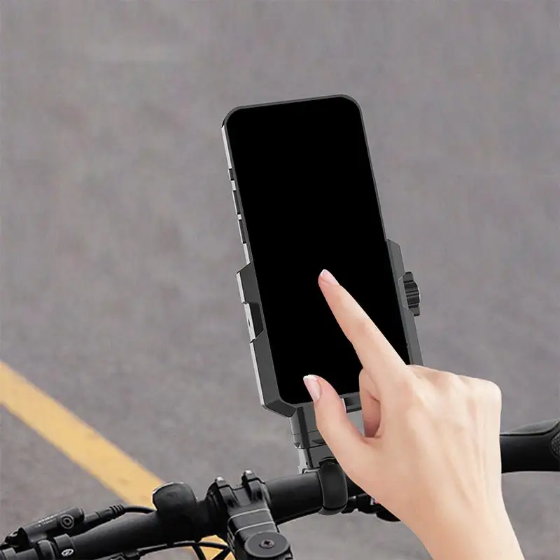 Scooter Phone Holder Shockproof Cell Phone Clamp Mount Support Stand Cycling Accessories Smartphone Bracket For Mountain Bikes