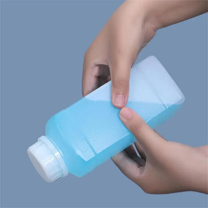 Leere quadratische Plastikflasche mit Deckel, Lebensmittelqualität, HDPE-Behälter, Shampoo, Lotion, Farbe, nachfüllbare Flasche