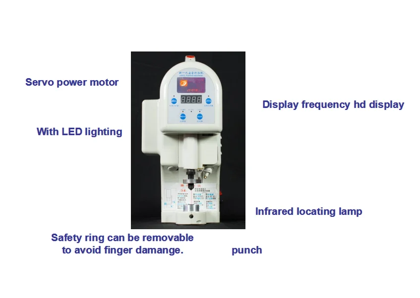Electronic Direct‑Drive Grommet Eyelet Machine Automatic Hole Punching Machine for Banner Fabric Leather