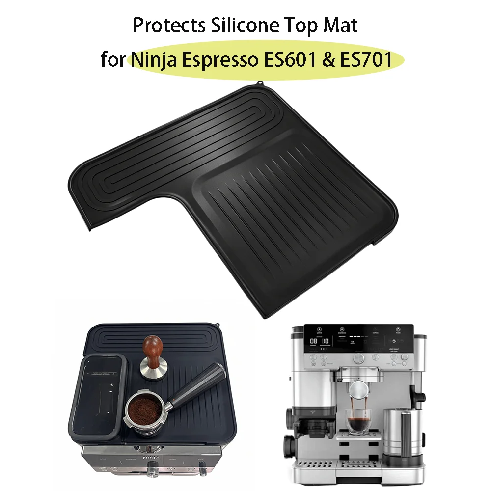 Silicone Top Mat for Ninja Luxe Espresso Machine ES601 & ES701, Non-Slip Pad Heat-Resistant Silicone Top Mat Coffee Accessory