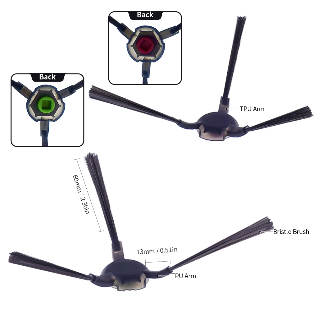 Rodillo principal cepillo lateral filtro mopa Compatible con Ecovacs Deebot U2 U2 Pro DGN22 accesorios de repuesto para aspiradora robótica