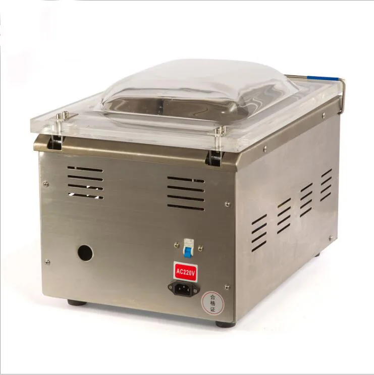 

High-efficiency industrial vacuum sealer for the sale of sweets and fruits packed in wooden bags in the Vevor room