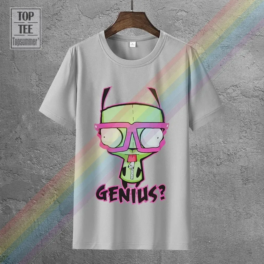 Invader Zim Girl Genius Anime PRINT 100% Cotton T-Shirt Men Women Short Sleeve Oversized T Shirt Summer Fashion CLOTHING Tops