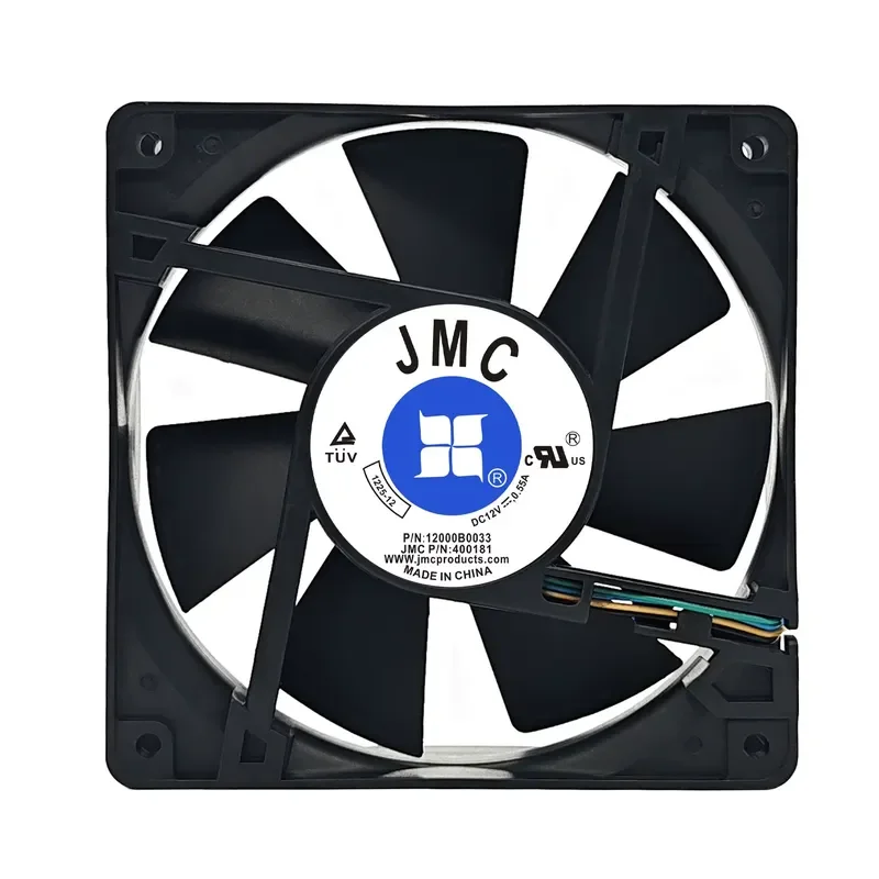 Original JMC 1225-12 DC12V 1.84A 12000B0033/38 12CM Large Air Volume Cooling Fan for JMC